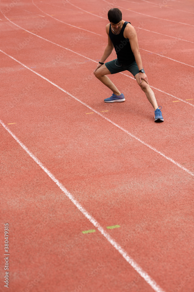 Man warming up Man warming up