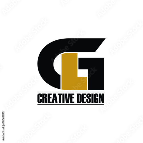 Letter GL simple logo design vector