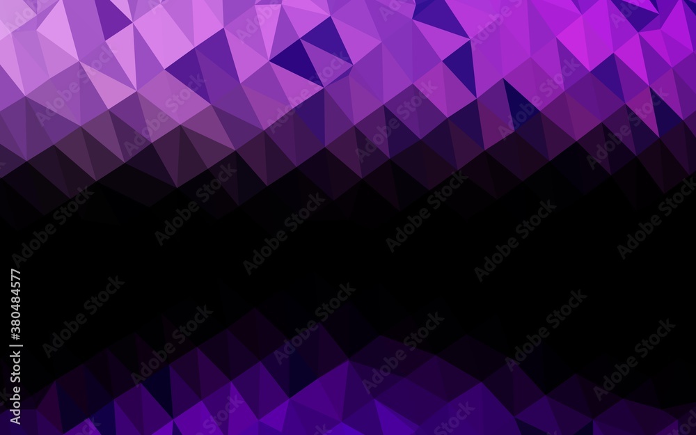 Fototapeta premium Light Purple vector polygonal pattern. Creative illustration in halftone style with gradient. Triangular pattern for your business design.