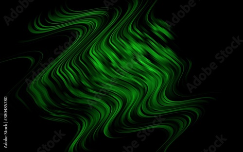 Fototapeta Naklejka Na Ścianę i Meble -  Dark Green vector template with liquid shapes. Glitter abstract illustration with wry lines. The template for cell phone backgrounds.