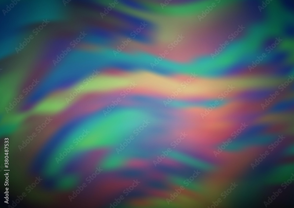 Obraz premium Dark Blue, Green vector bokeh and colorful pattern. Creative illustration in halftone style with gradient. A completely new template for your design.