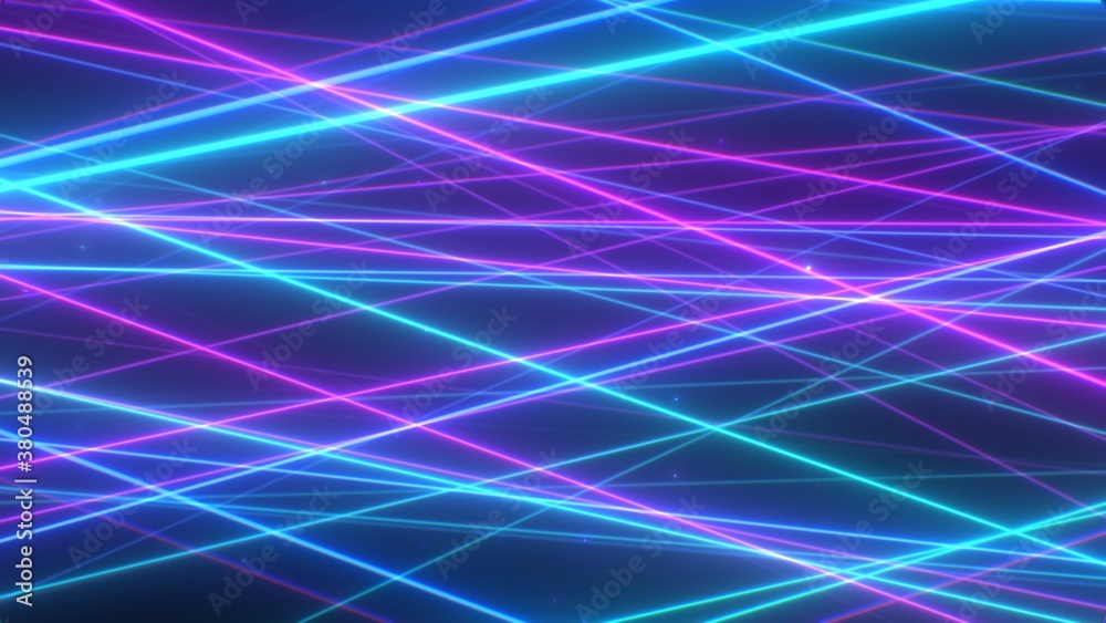 Retro Neon Laser Beam Lights Glow Sci-Fi Futuristic Synthwave Lines -  Abstract Background Texture Stock Illustration | Adobe Stock