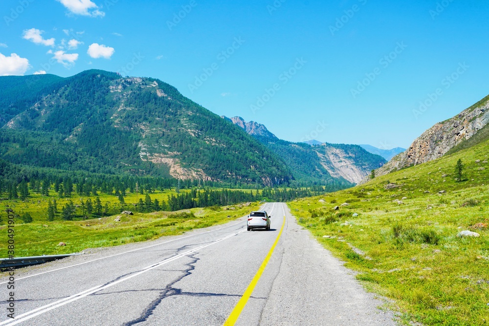 Road in Altay mountains