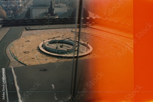 Light leak photo of random location shot by old film camera.