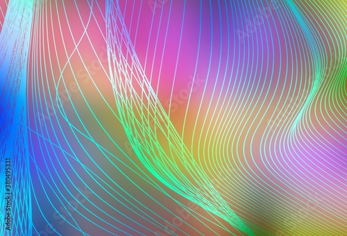 Light Multicolor vector glossy abstract layout.