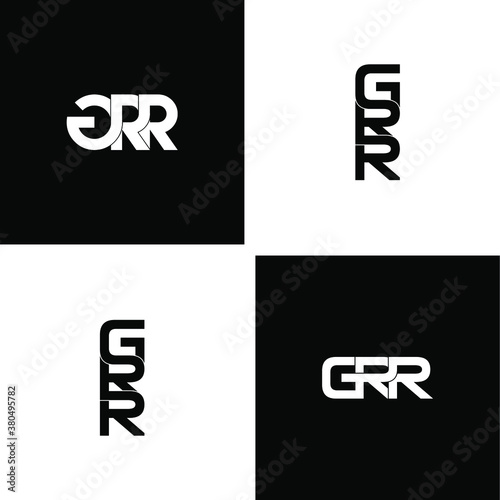 grr letter original monogram logo design