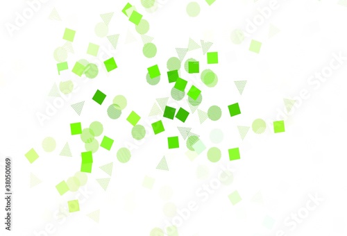 Light Green vector pattern with polygonal style with circles.