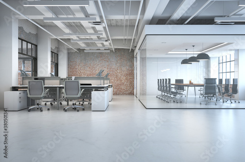 Open space office interior