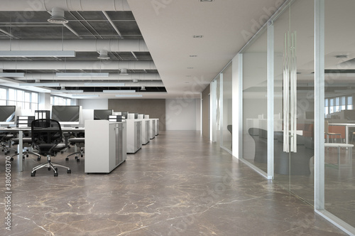 Open space office interior