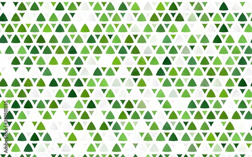 Light Green vector seamless texture in triangular style. Illustration with set of colorful triangles. Template for business cards  websites.