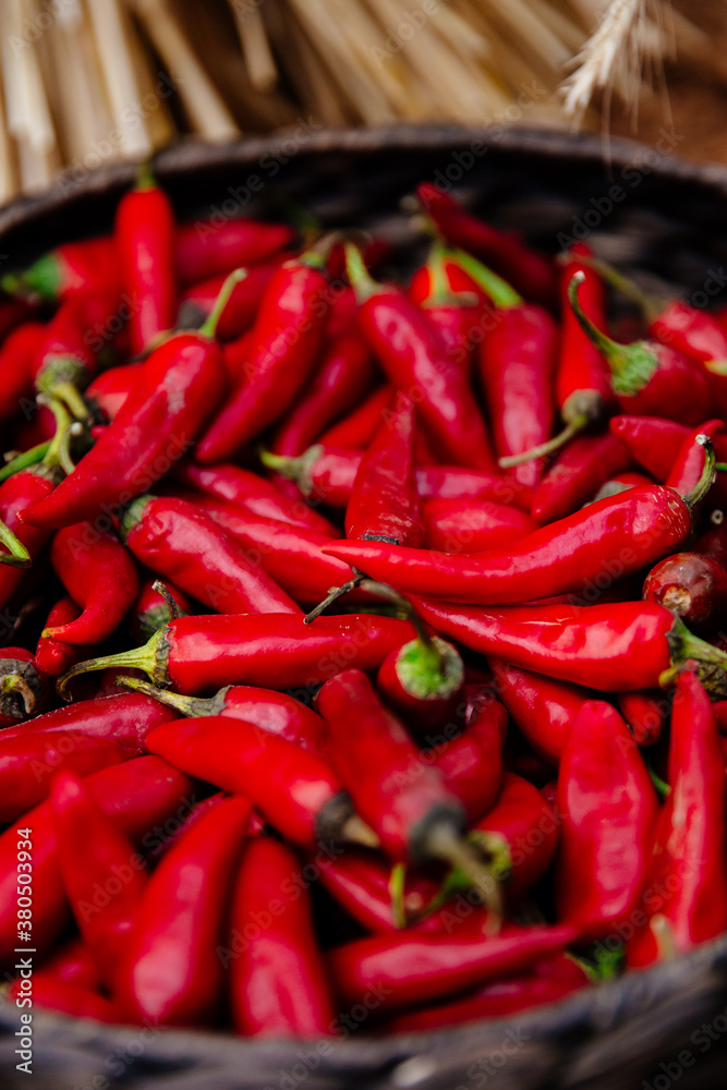 Closeup of red peppers Closeup of red peppers