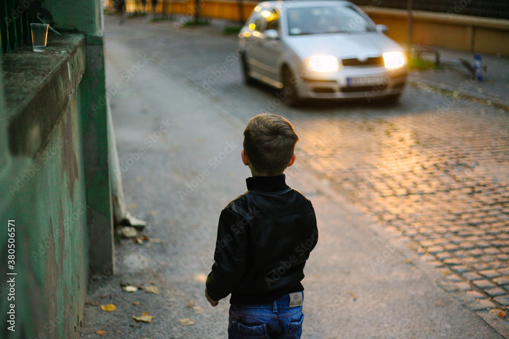 Little boy from behind Little boy from behind