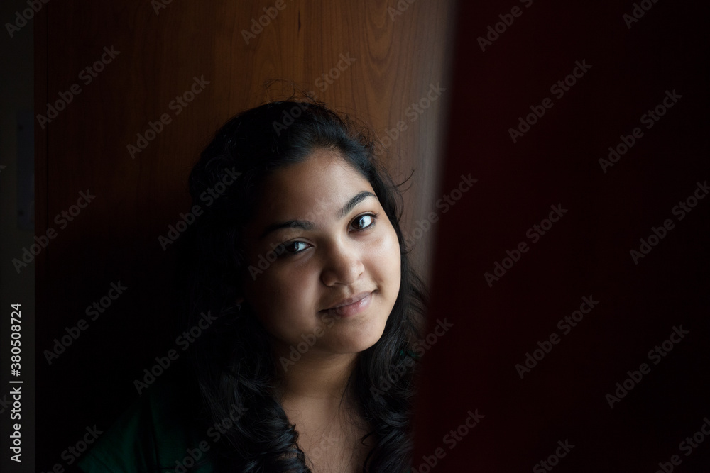 Portrait of beautiful teenage girl smiling Portrait of beautiful teenage girl smiling