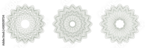 Design elements. Guilloche elements for make diploma or certificate.