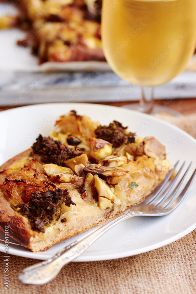 Onion Pie with Chestnuts and Sage Pesto Onion Pie with Chestnuts and Sage Pesto