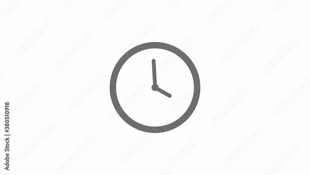 Gray color circle 12 hours clock icon without trick, Clock icon Gray color circle 12 hours clock icon without trick, Clock icon