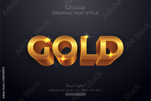 Gold Shine Editable Text Style Effect