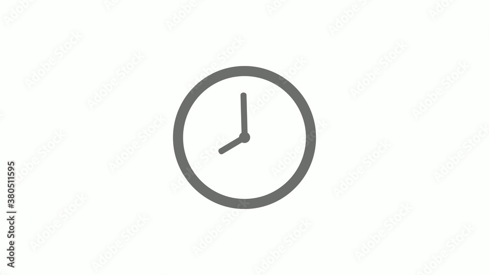 New gray color 12 hours circle clock icon on white background,clock icon without trick New gray color 12 hours circle clock icon on white background,clock icon without trick