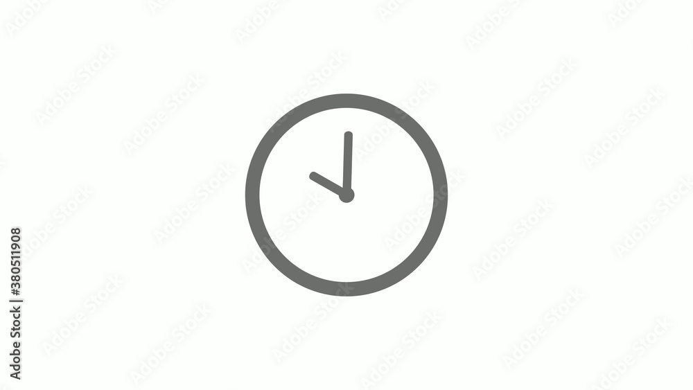 New gray color 12 hours circle clock icon on white background,clock icon without trick New gray color 12 hours circle clock icon on white background,clock icon without trick