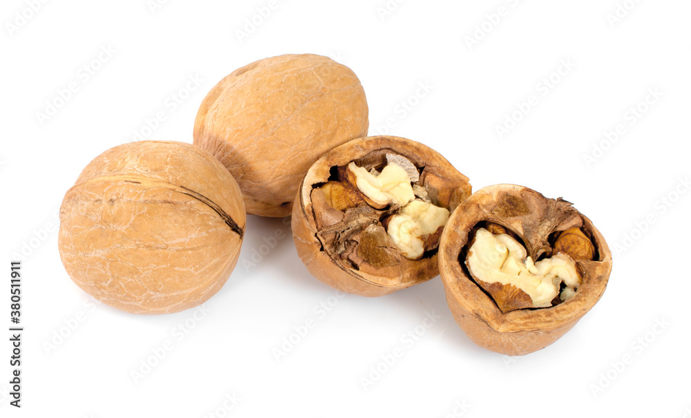 walnuts an isolated on white background walnuts an isolated on white background