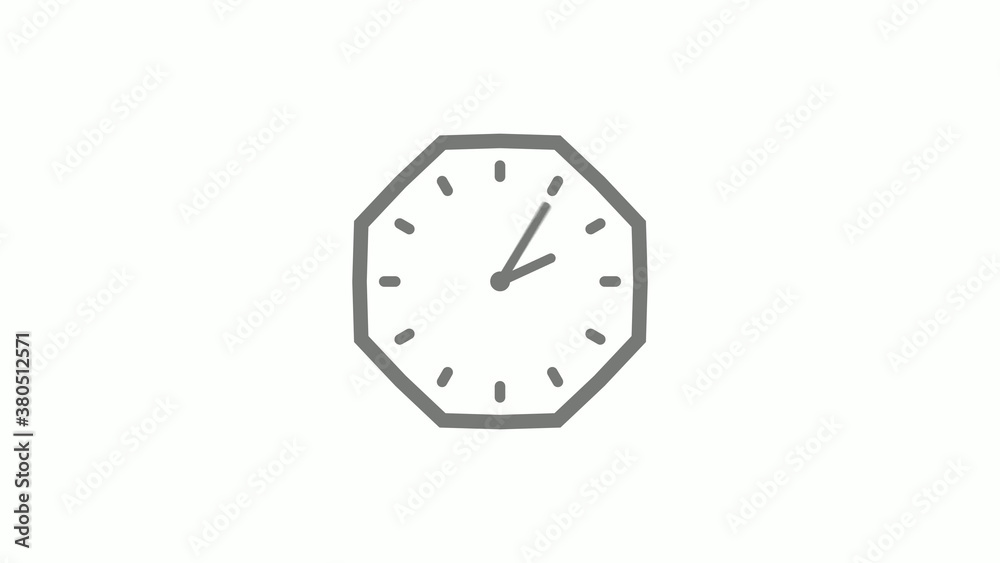 Counting down gray color clock icon on white background Counting down gray color clock icon on white background