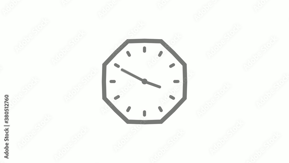 Counting down gray color clock icon on white background Counting down gray color clock icon on white background