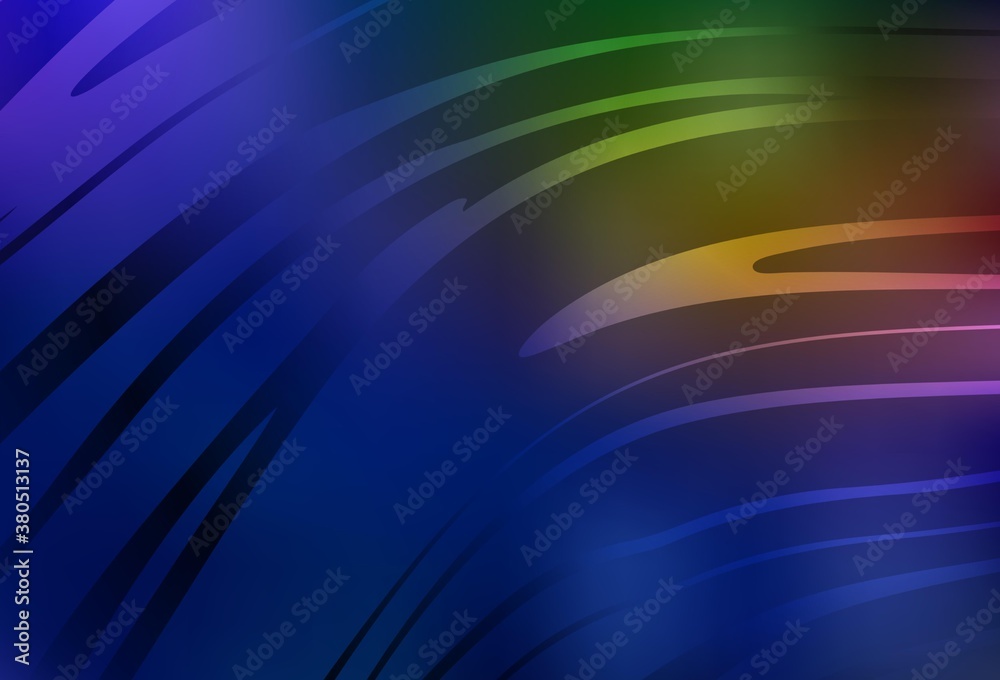 Fototapeta premium Dark Blue, Yellow vector template with wry lines.