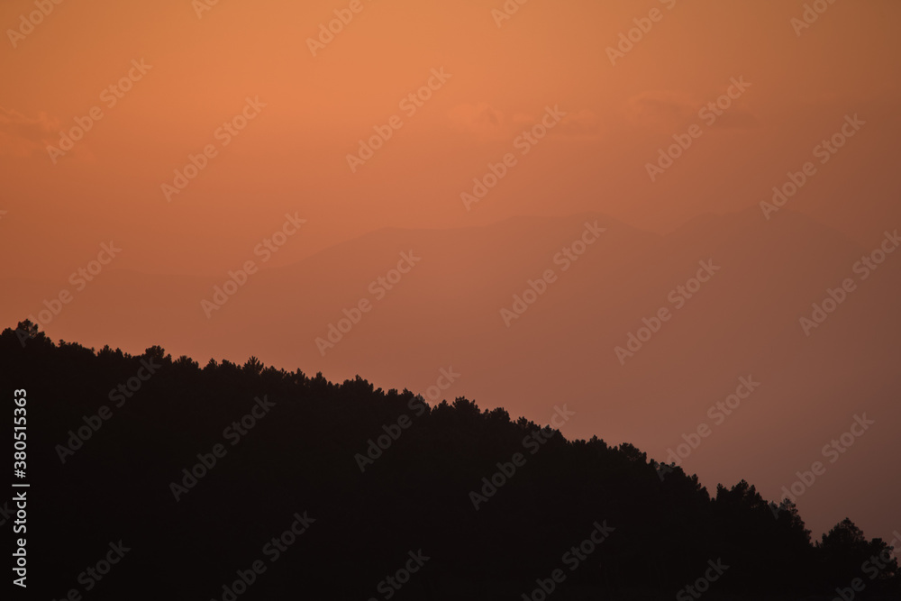Clear sky at sunset Clear sky at sunset