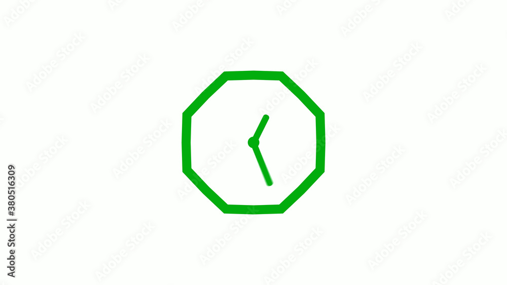 Green color 12 hours counting down clock icon on white background,clock icon Green color 12 hours counting down clock icon on white background,clock icon