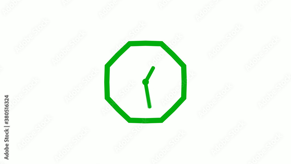 Green color 12 hours counting down clock icon on white background,clock icon Green color 12 hours counting down clock icon on white background,clock icon