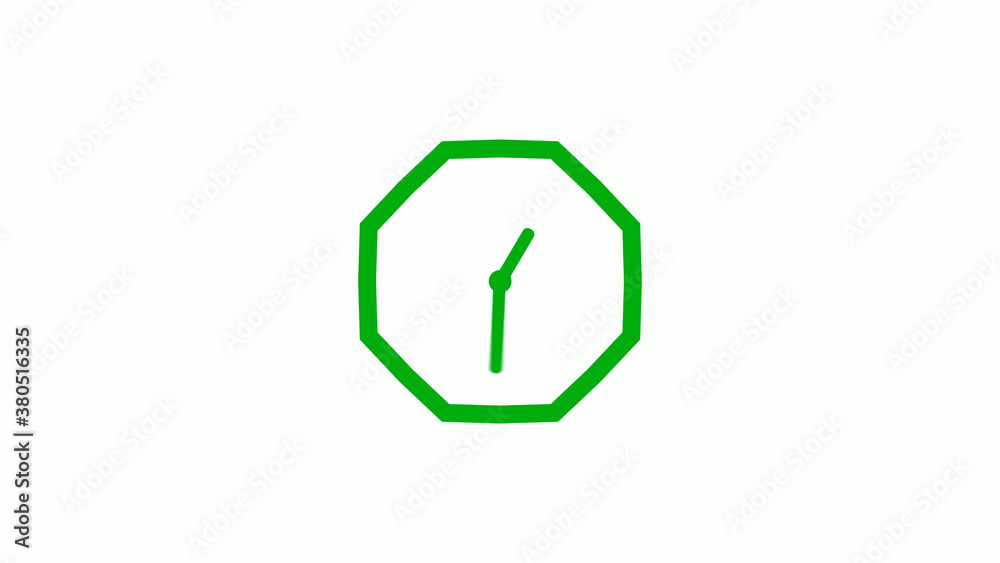 Green color 12 hours counting down clock icon on white background,clock icon Green color 12 hours counting down clock icon on white background,clock icon