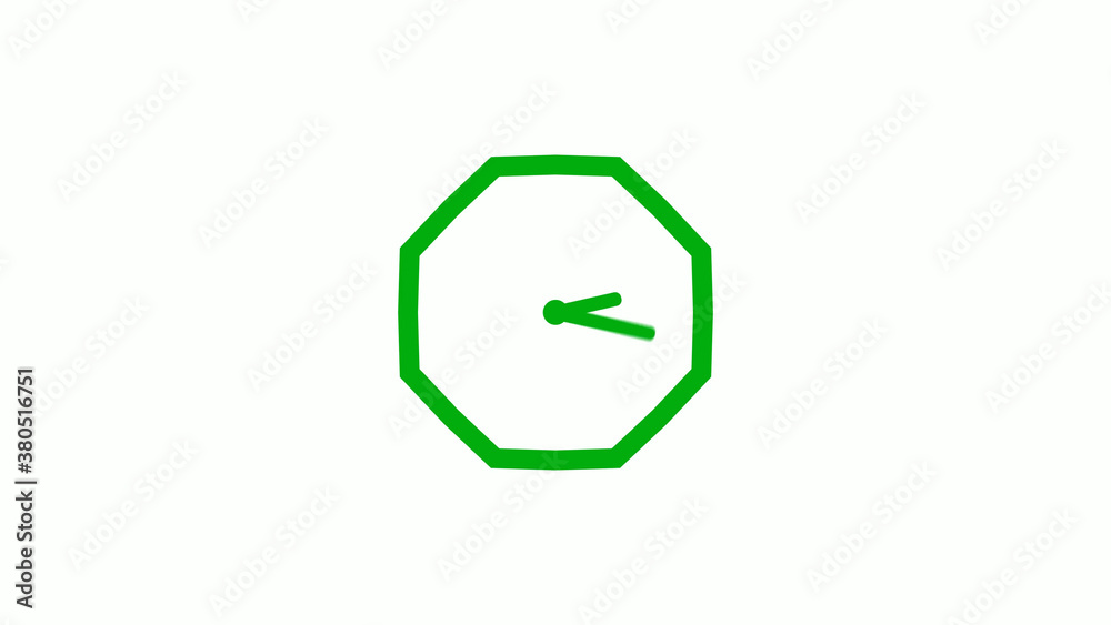 Green color 12 hours counting down clock icon on white background,clock icon Green color 12 hours counting down clock icon on white background,clock icon