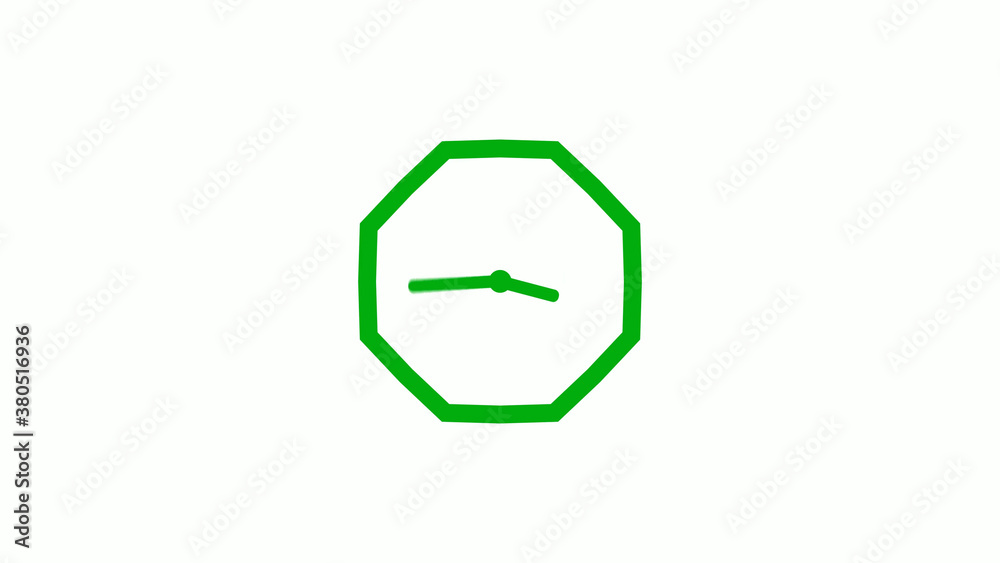 Green color 12 hours counting down clock icon on white background,clock icon Green color 12 hours counting down clock icon on white background,clock icon