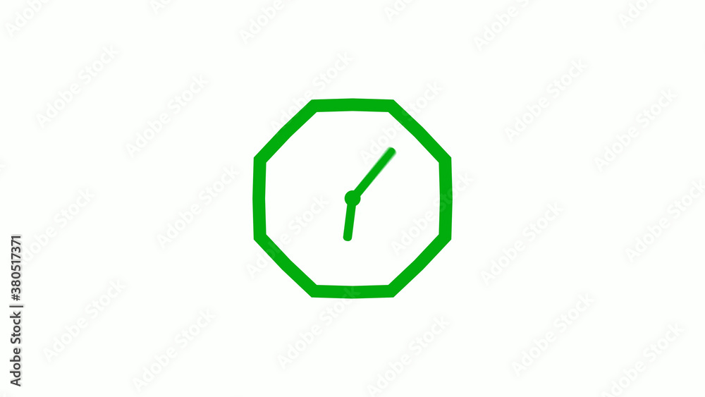New green color 12 hours counting down clock icon on white background,clock isolated without trick New green color 12 hours counting down clock icon on white background,clock isolated without trick
