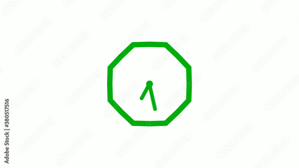 New green color 12 hours counting down clock icon on white background,clock isolated without trick New green color 12 hours counting down clock icon on white background,clock isolated without trick