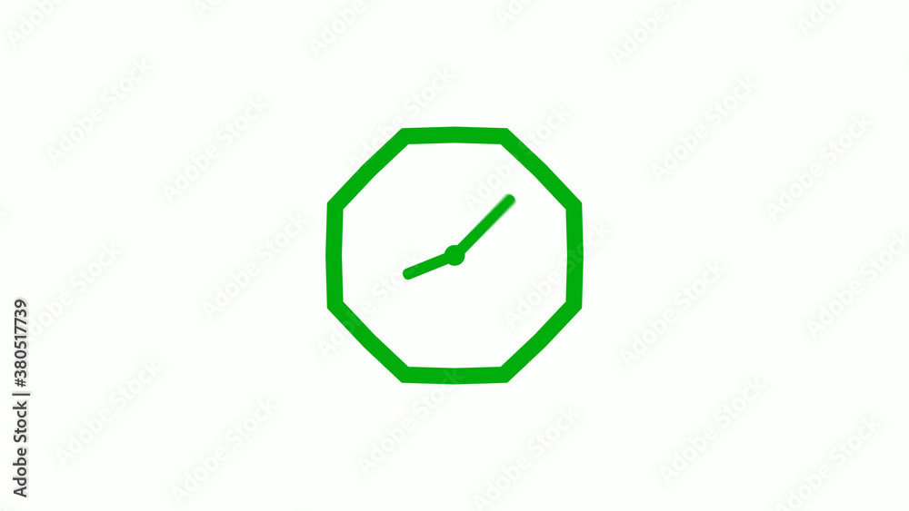 New green color 12 hours counting down clock icon on white background,clock isolated without trick New green color 12 hours counting down clock icon on white background,clock isolated without trick