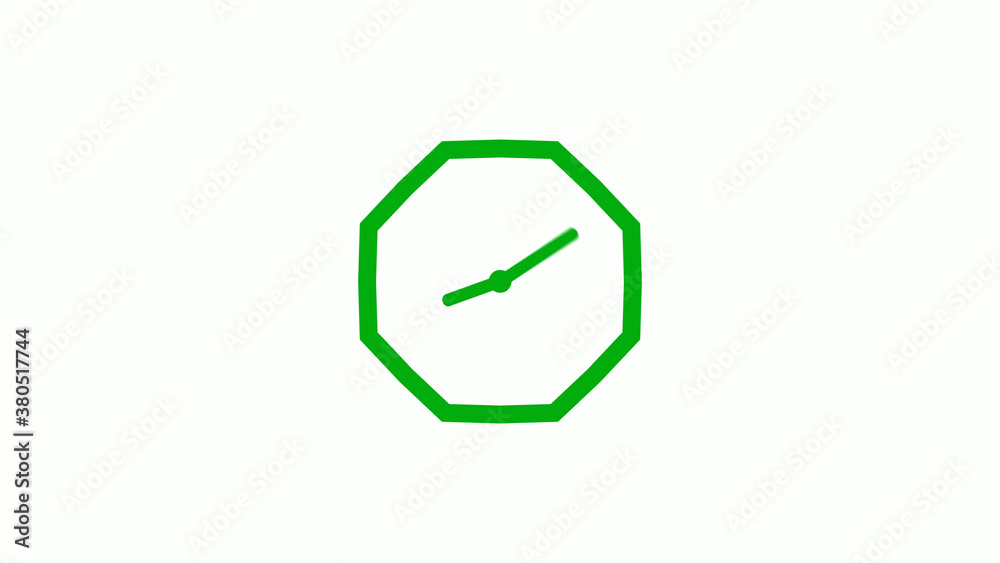 New green color 12 hours counting down clock icon on white background,clock isolated without trick New green color 12 hours counting down clock icon on white background,clock isolated without trick
