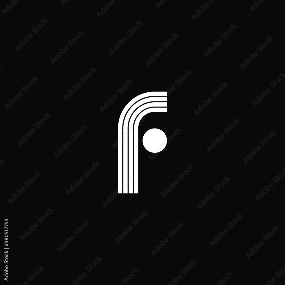 Letter F vector line dot logo design template. Unique modern minimalist white logotype symbol Letter F vector line dot logo design template. Unique modern minimalist white logotype symbol
