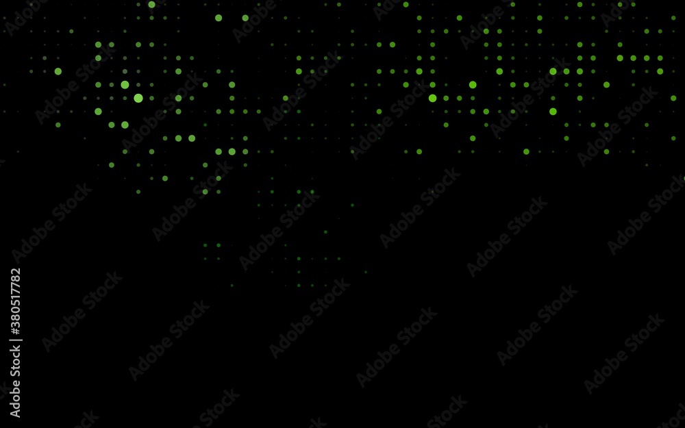 Dark Green vector layout with circle shapes. Abstract illustration with colored bubbles in nature style. Pattern for beautiful websites.