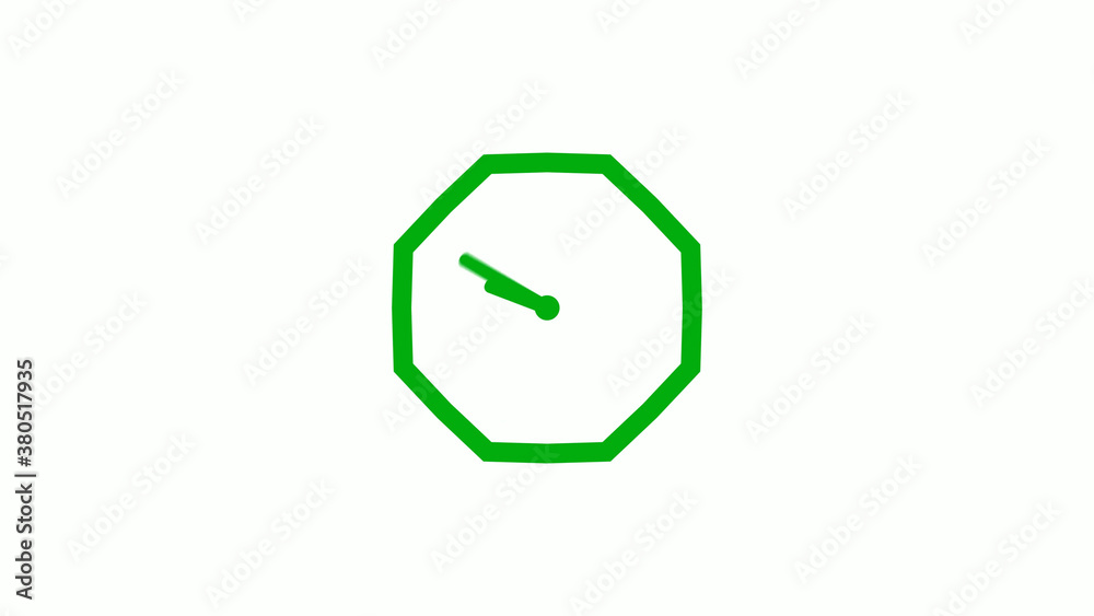 New green color 12 hours counting down clock icon on white background,clock isolated without trick New green color 12 hours counting down clock icon on white background,clock isolated without trick