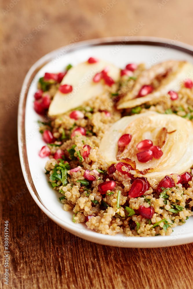 Fennel, pomegranate, Quinoa Salad