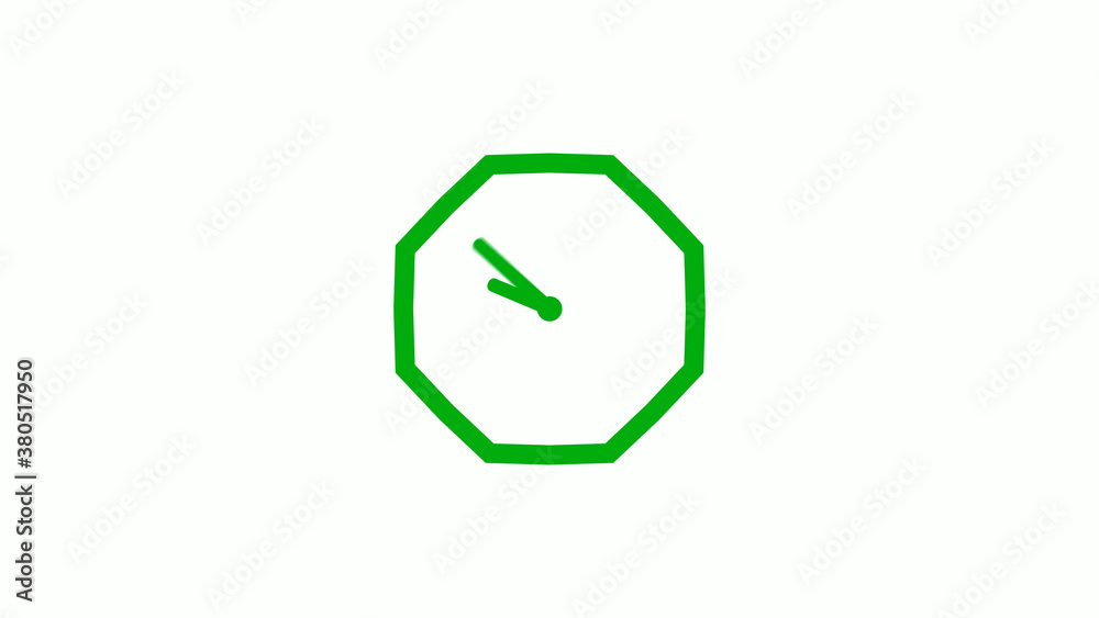 New green color 12 hours counting down clock icon on white background,clock isolated without trick New green color 12 hours counting down clock icon on white background,clock isolated without trick