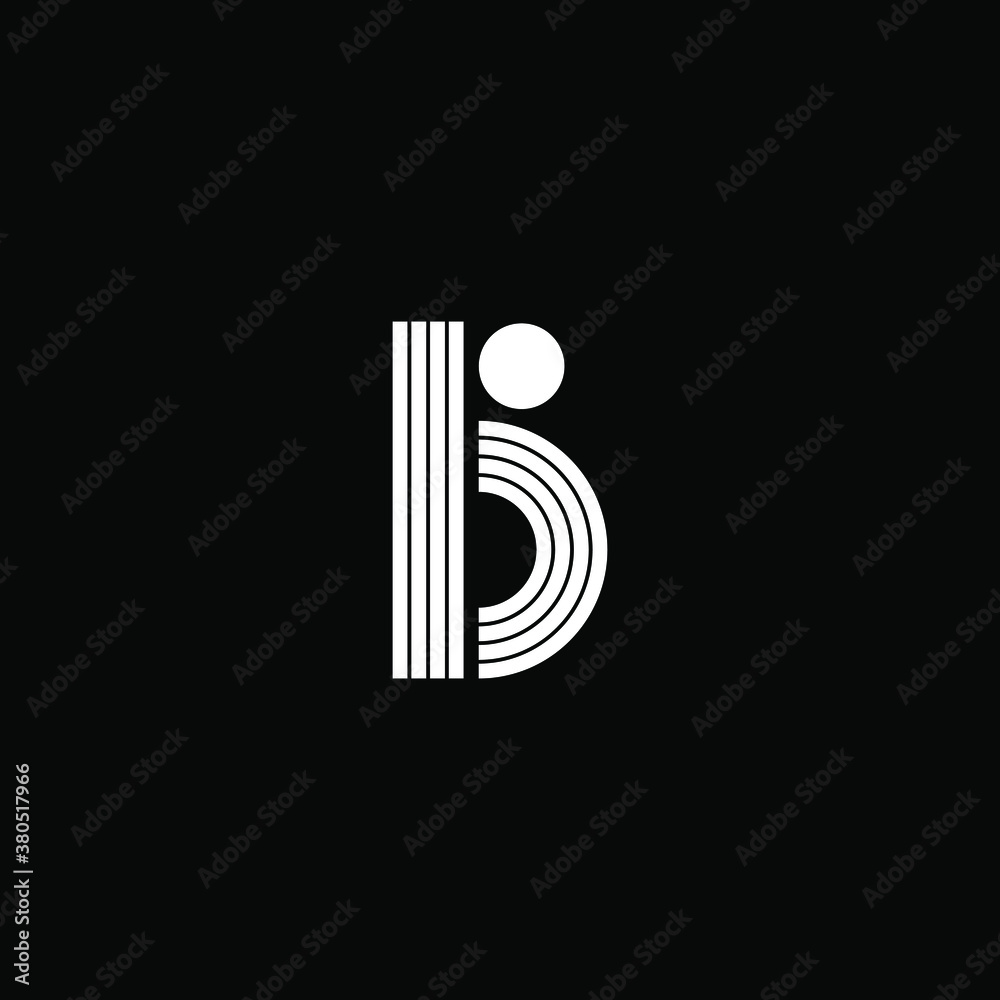 Letter B Vector Line Dot Logo Design Template. Unique Modern Minimalist ...