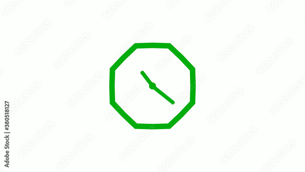 New green color 12 hours counting down clock icon on white background,clock isolated without trick New green color 12 hours counting down clock icon on white background,clock isolated without trick