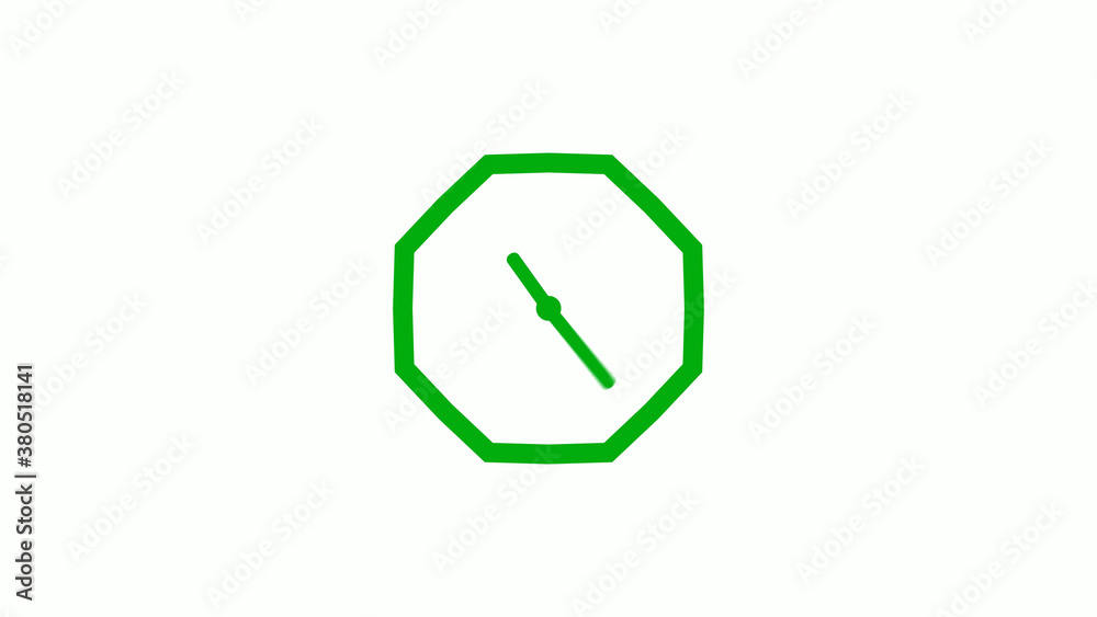 New green color 12 hours counting down clock icon on white background,clock isolated without trick New green color 12 hours counting down clock icon on white background,clock isolated without trick