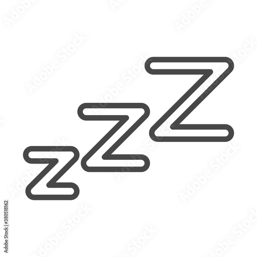 insomnia sleep expression emblem linear icon style