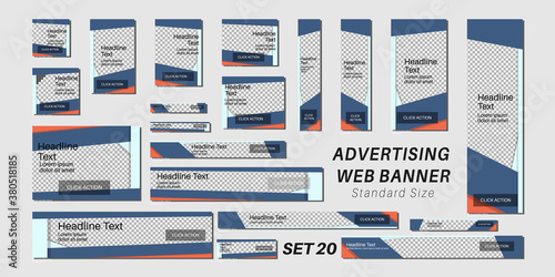 Wallpaper Mural Vector ad web banner with standard size. design template for your promotion Torontodigital.ca