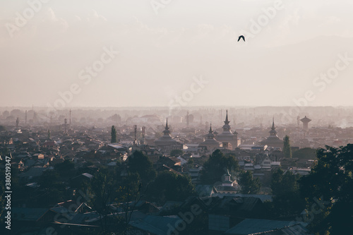 The errie city view from Maqdoom, Kashmir, India photo