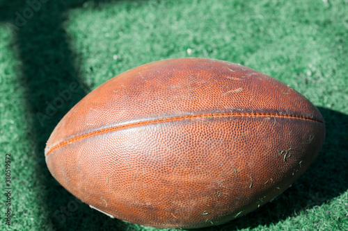 American Football on the Field Close Up photo