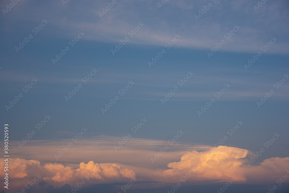Beautiful sunset sky and clouds with dramatic light, Twilight sky and sun rays, Orange and red sky background with light of the sun-Image Beautiful sunset sky and clouds with dramatic light, Twilight sky and sun rays, Orange and red sky background with light of the sun-Image